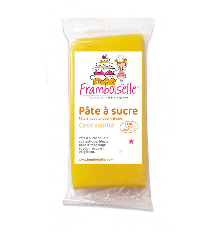 Sachet pâte à sucre jaune 250 g - Promocenter