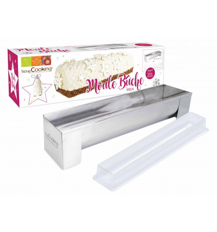 Moule bûche inox + 1 insert offert - Promocenter